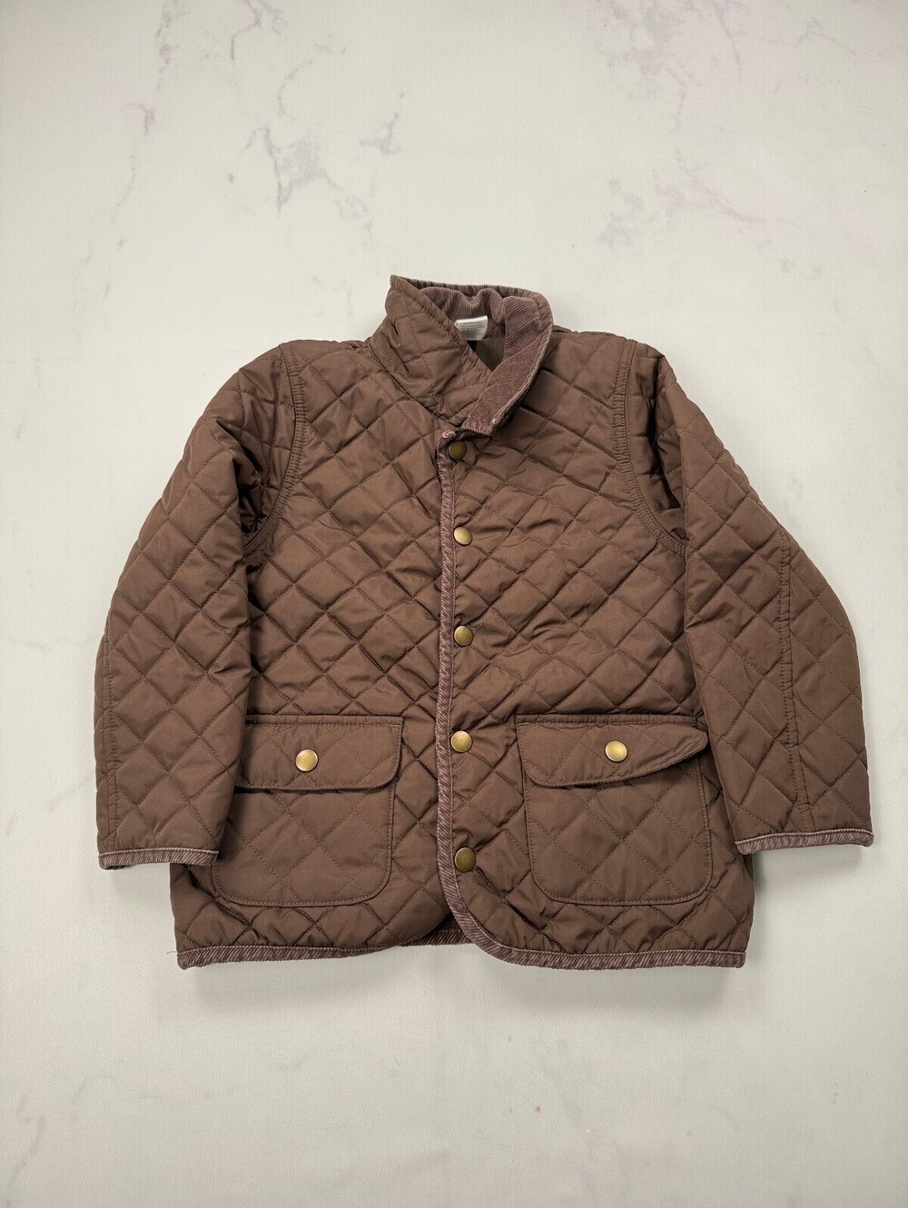 Gymboree Quilted Jacket Brown 2000s VTG - Girls S (5-6)
